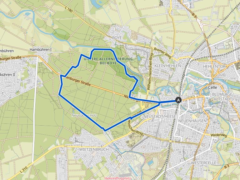 Celle-Aller-Fuhsekanal-Celle Hendrik 08.01.2022 | Wanderung | Komoot